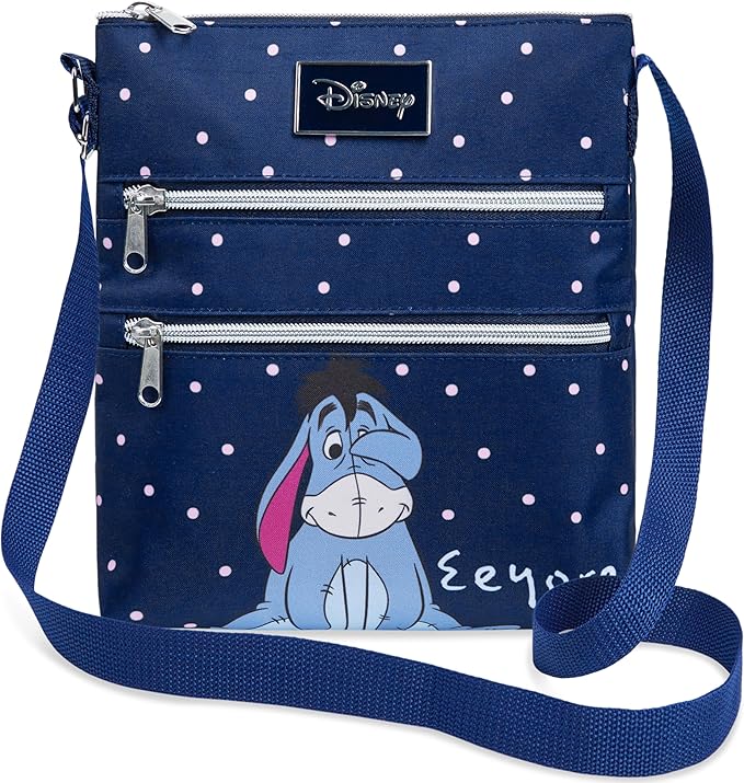 Disney Stitch Girls Purse Cross Body Bag for Kids Teens Women Shoulder Bag with Adjustable Strap Fashion Handbag Stitch Gifts (Navy, Navy Eeyore)