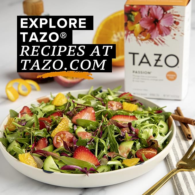 TAZO Passion Herbal Tea Bags, Iced or Hot, Caffeine-Free, 120 Total Tea Bags (20ct - Pack of 6)