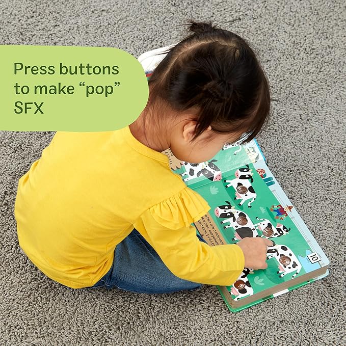 Melissa & Doug Poke-a-Dot! Old MacDonald’s Farm, Interactive Children's Board Book with Buttons to Pop, Educational Sensory Toy for Toddlers & Preschoolers Ages 3+ - FSC Certified