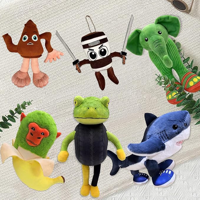 Zenitsu Italian Brainrot Plush Expressive Doll Funny & Unique Gift for Boys and Girls, Creative Home Décor Plush Toy for Christmas, Birthday (6pcs-1)