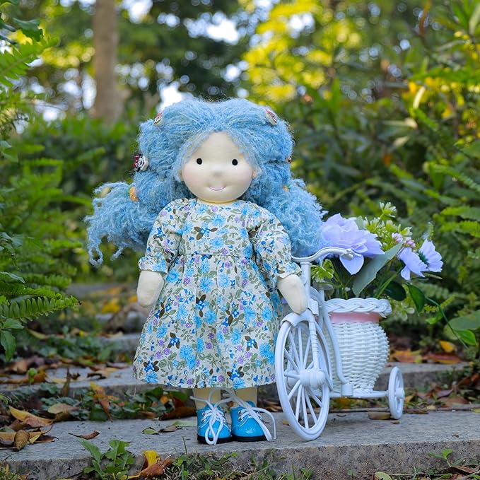 Coco 12in Handmade Waldorf Doll - Personalized Collectible Plush Toy for Kids Birthday Gift with Box
