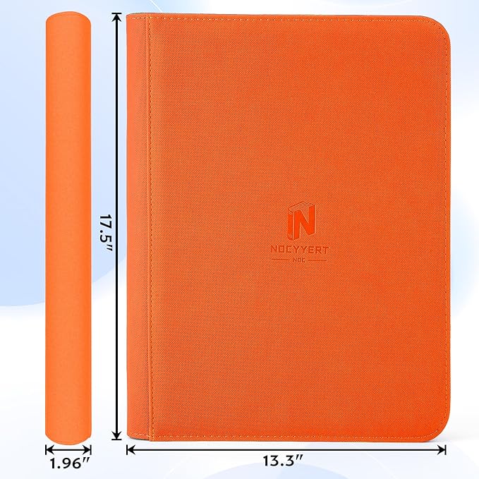 1000+ Pockets Premium Trading Card Binder, 16 Pockets Trading Card Binder Ringless Side Loading Trading,Card Holder Folders for MTG, TCG, Game Cards & Sports Cards(Orange)