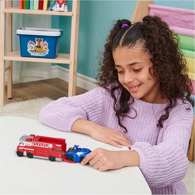 Paw Patrol, True Metal Firetruck Die-Cast Team Vehicle with 1:55 Scale Chase Toy Car, Kids Toys for Ages 3 and up
