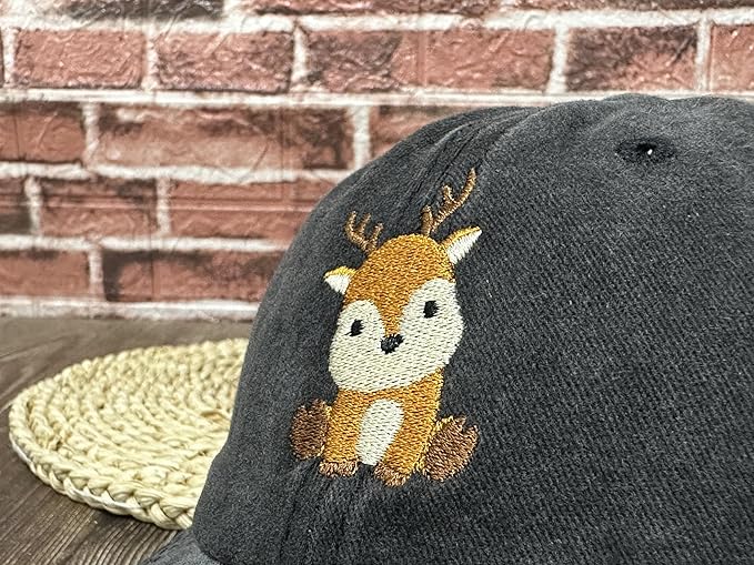 Embroidered Animal Baseball Hats for Boy and Girl