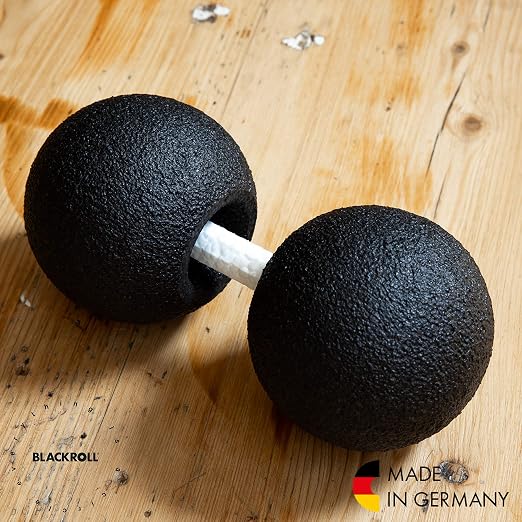 Blackroll DUOBALL 08 – Double Massage Ball for Back, Neck, and Shoulders – Compact Self-Massage Tool for Muscle Relaxation, Mobility & Recovery, Black, 6.3" x 3.2"