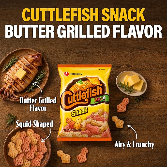 Nongshim Shrimp Chips 3-Flavor, Crispy Korean Snack Variety, 5 Count | Korean shrimp chip variety with original, spicy and gochujang seasonings, airy chip texture