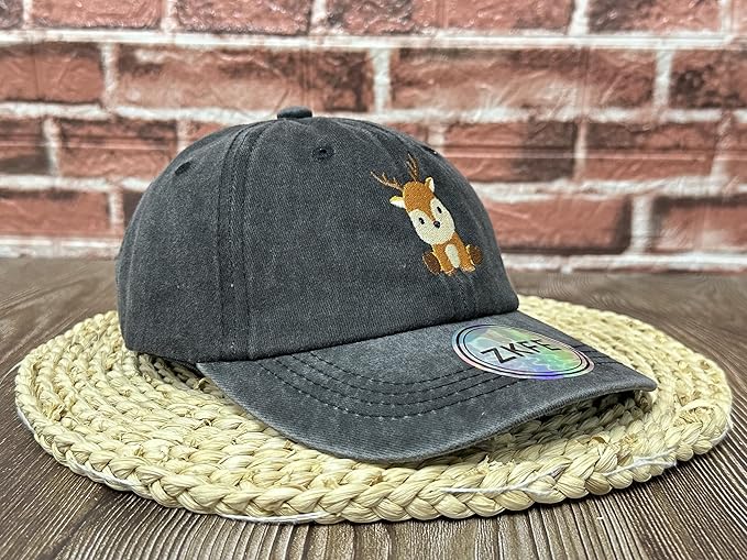 Embroidered Animal Baseball Hats for Boy and Girl