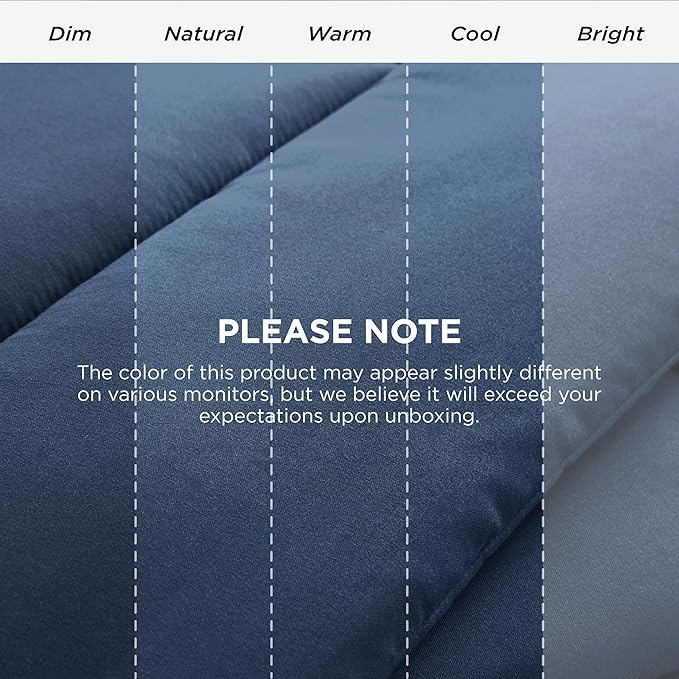 Bedsure Comforter Duvet Insert - Quilted Comforters King Size, All Season Duvet, GentleSoft Down Alternative Bedding, with 8 Tabs, Gifts for Women/Men, Dark Slate Blue, King 90 x 102 Inches
