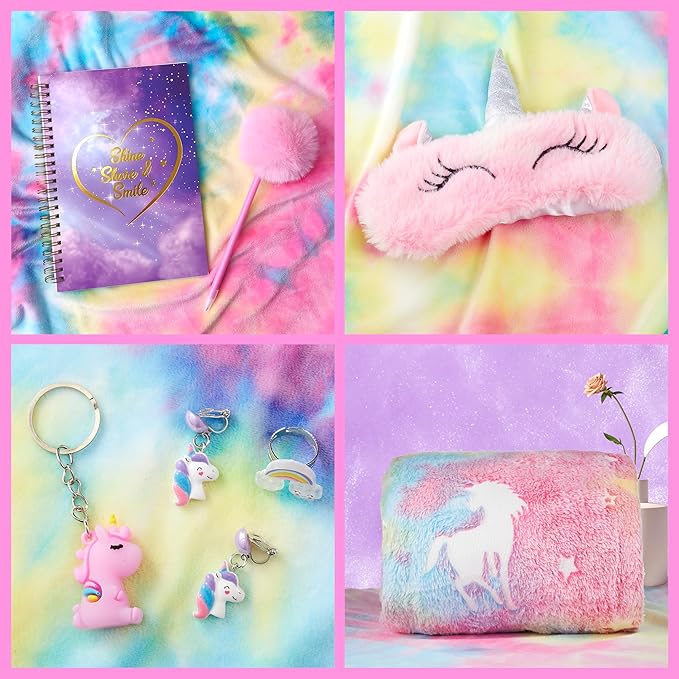 Unicorn Gifts for Girls with Stuffed Animals, Kids Unicorn Toys with Plush Pet & Diary & Water Bottle, Birthday Gifts for Girl Ages 3 4 5 6 7 8 Years Old.