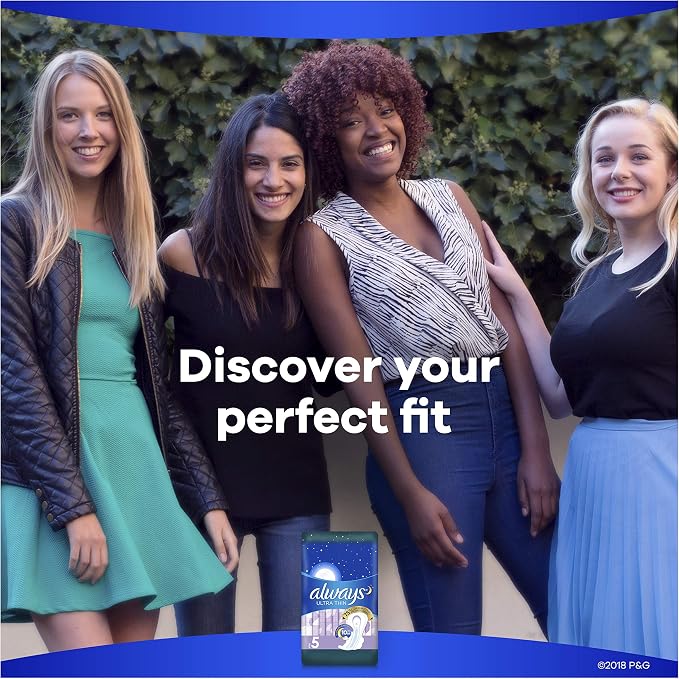 Always Pads Size 5 Ultra Thin 12 Count Xtra-Heavy Overnight