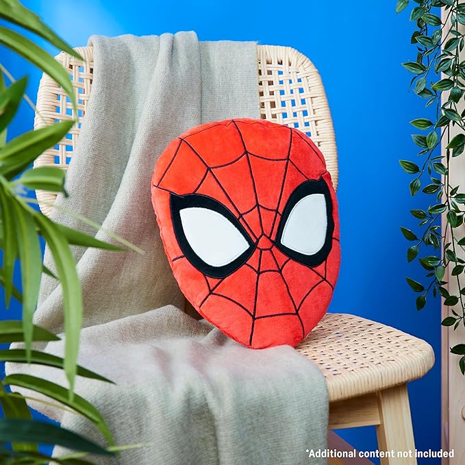 Disney Stitch 3D Plush Cushions for Bed Travel, Cute Cuddle Pillow Stuffed Character Pillow, Bedroom Accessories, Room Decor, Gifts for Kids (Red Spiderman, L13.38 x W9.84)