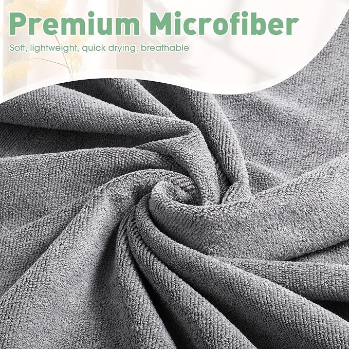 Breling 10 Pcs Hot Yoga Towels Bulk Non Slip Microfiber Anti Slip Absorbent Multicolor Wicking Pilates Yoga Mat Towel for Women Men Pilates, 27" x 72" (Classic)