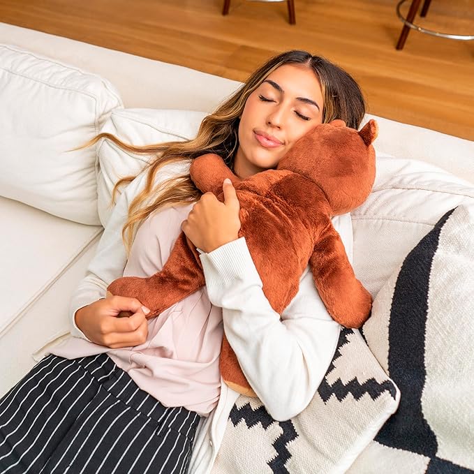 Darby The Bear 20 Inch 4.5 lb Heavy Cute Sensory Weighted Comfort Plush | Large Unscented Washable Self Care Calming Stuffed Animal for Kids, Teens and Adults