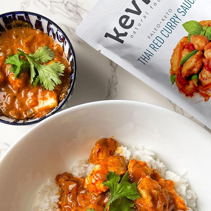Kevin's Natural Foods Thai Red Curry Simmer Sauce, 3 Pack | Paleo Stir-Fry Sauce, Gluten Free, No Preservatives, Non-GMO