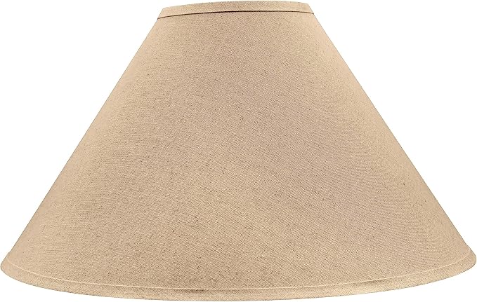 Aspen Creative 32209A Hardback Empire Spider Lamp Shade in Wheat Flaxen, 6" Top x 19" Bottom x 12" Slant Height