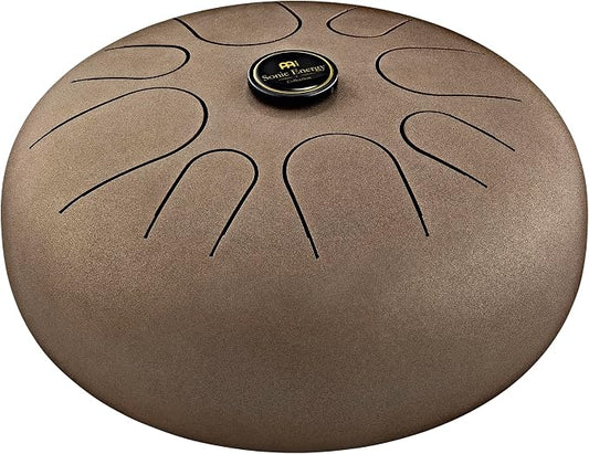 Meinl Sonic Energy Steel Tongue Drum 8 Notes 16" with Mallets, Bag — Sound Healing Instrument for Musical Education, Meditation, ASMR, Yoga