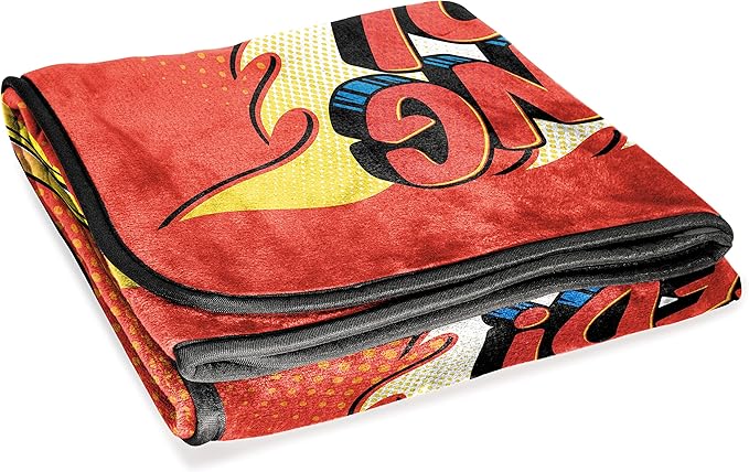 Jay Franco Plush Throw Blanket – 46" x 60" Inches Kids Hero Soft & Cozy Fleece Throw for Bedroom & Couch Décor, Official Licensed Product, Red - Blaze