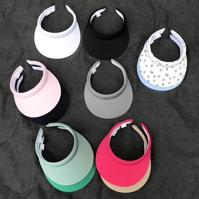 3 Pack Sports Sun Visor Hat Women Men Adjustable Clip On Visors Outdoor Golf Beach Cap