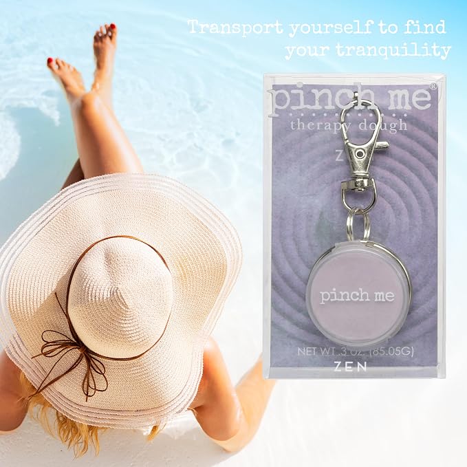 Pinch Me Therapy Dough Locket Combo - Holistic Aromatherapy Stress Relieving Putty – .3oz Clip-On Locket Scent + 3oz Dough Zen