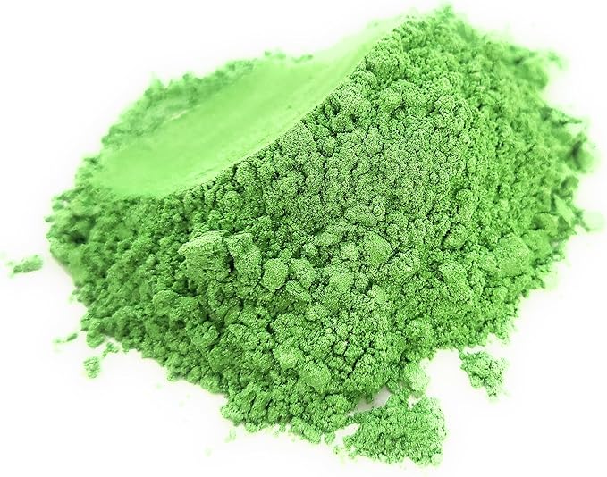 Pearl Mica Powder Pigment Dye - 500 grams (1.1 lbs) - Best Bulk Price for Fine Arts, Crafting, Painting, Bath bomb Soap Candle Slime Jewelry Making, Epoxy Resin, Woodworking (Green AG14)