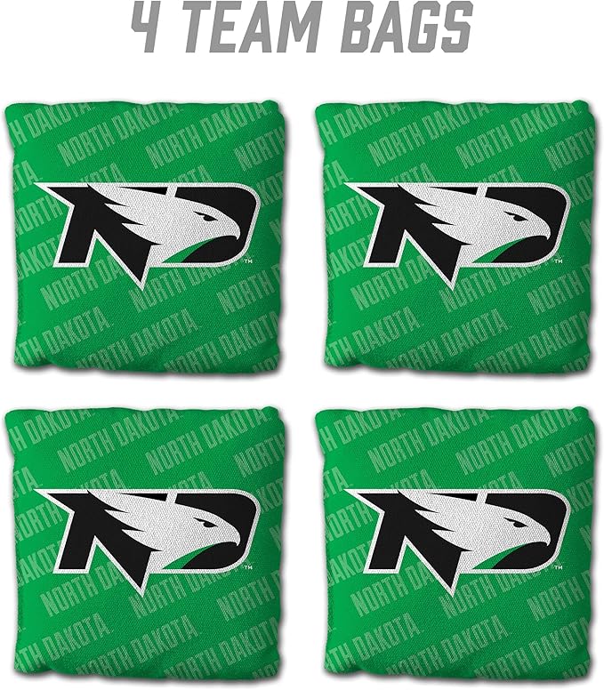 YouTheFan Officially-Licensed NCAA Set of 4 Cornhole Bags - All Weather Regulation 6” x 6” Size - 16oz Weight - Designed in USA