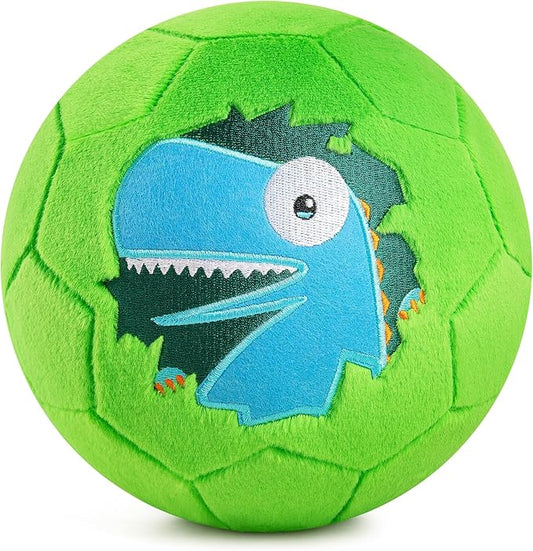 PlayZap Toddler Soccer Ball with Plush Cover, BPA Free - Size 3 Soccer Ball Soft Touch with Pump for Babies, Toddlers & Kids Ages 1-3 3-5 5-8 - Indoor Outdoor Toys Gift for Boys Girls' Birthday