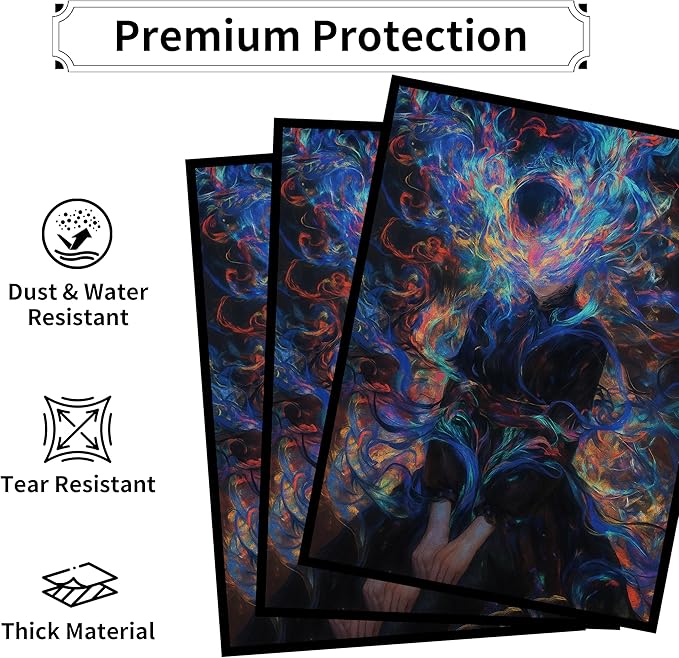 MTG Card Sleeves, Ultra Clear Front & Matte Finish Back, 100 Count Standard Size Matte Art Sleeve for Magic The Gathering (Girl)