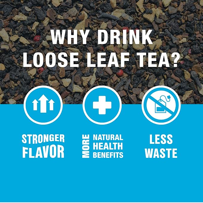 Tiesta Tea - Chai Royale Tea, Loose Leaf, Cinnamon Chai Oolong Tea, Premium Medium Caffeine Tea Blend, Make Hot or Iced & Up to 200 Cups, 16 oz Resealable Bulk Pouch