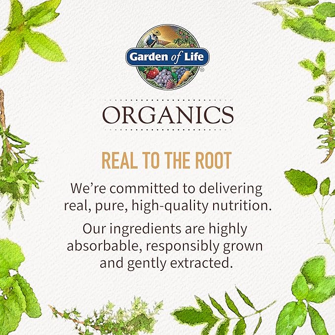 Garden of Life Organics Multivitamin for Women, Womens Multi with Vitamin C, D, Folate, B6, B12, Biotin, Iron, Vegan Whole Food Vitamins for Women, Energy, Skin, Nails, 120 Tablets