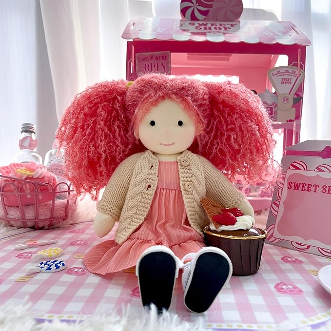 Waldorf Handmade Rag Doll - Personalized Collectors Plush for Kids Birthday Present With Beautiful Box-Caroline 12"