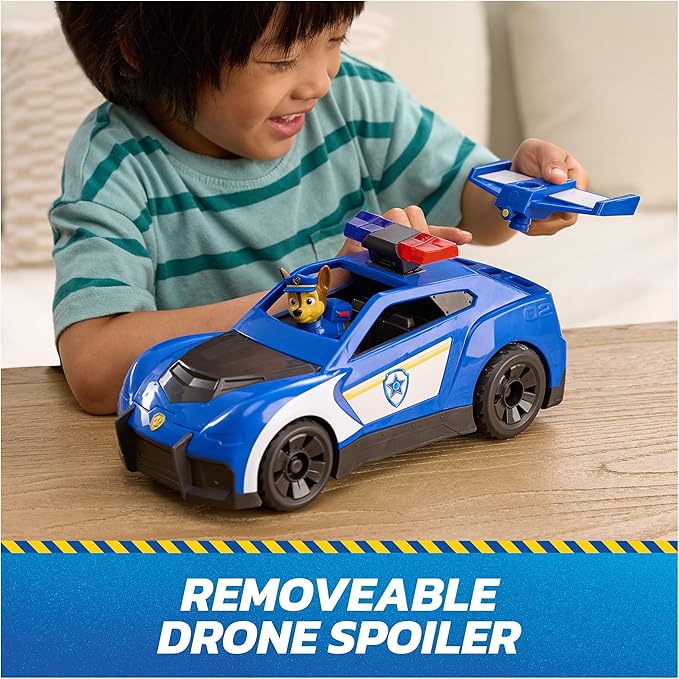 Paw Patrol: Search & Rescue, Chase Launch 'N' Rescue Cruiser with Figure & 2 Projectiles, Lights, Sounds, & Hidden Launcher, Kids Toys for Boys & Girls Ages 3 and up