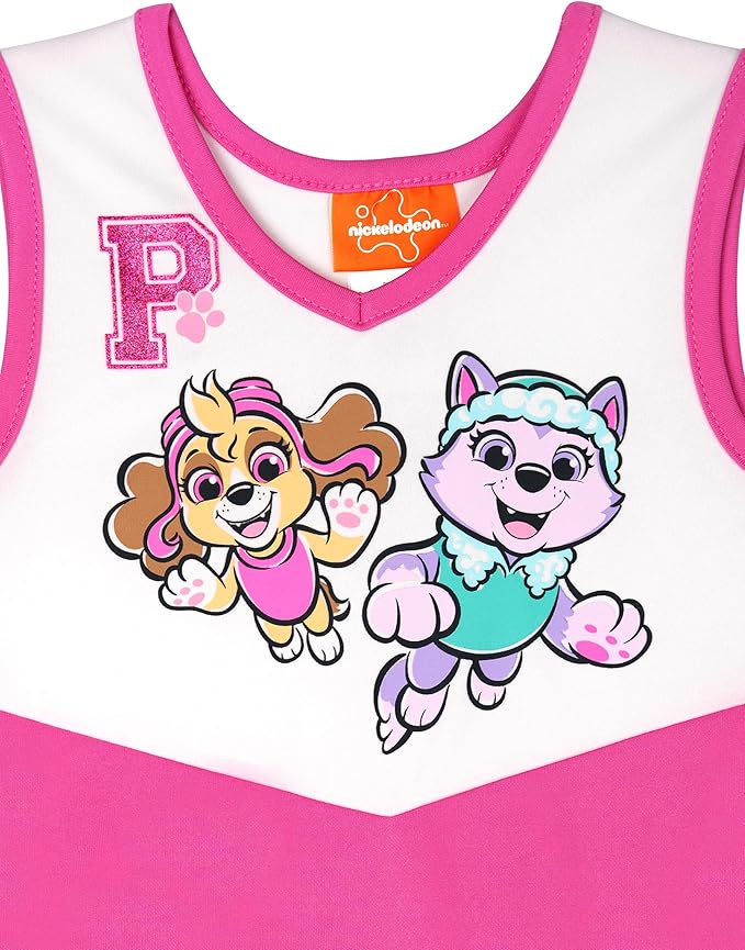 Paw Patrol Girls Cheerleader Dress Toddler to Little Kid Sizes (2T - 7-8)