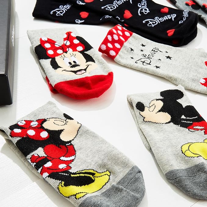 Disney Stitch Socks Gifts for Women Teens, US Size 4-9, Baby Yoda Pack of 5 Fuzzy Casual Crew Socks for Home Sleep Winter