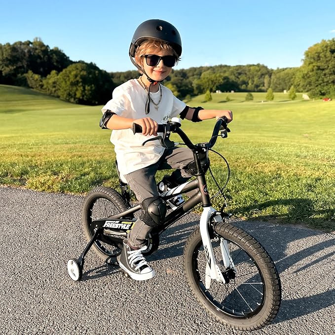 RoyalBaby Kids Bike Freestyle Classic & EZ Balance Pedal Switchable Bicycle, 12 14 16 18 Inch, 3-10 Years Toddler to Big Kids