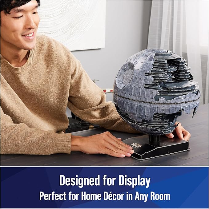 4D Build Star Wars Deluxe Death Star II Cardstock 3D Model Kit, Star Wars Gifts, Toys for Fans & Collectors, Adults & Teens 12+
