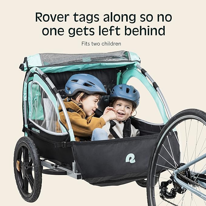 Retrospec Rover Kids Bicycle Trailer Single and Double Passenger Children’s Foldable