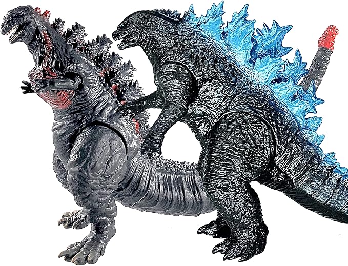 TwCare Set of 2 Dinosaur Shin Figure King of The Monsters Toys, 2021 Dragon Movable Joints Action Movie Series Soft Vinyl, Carry Bag