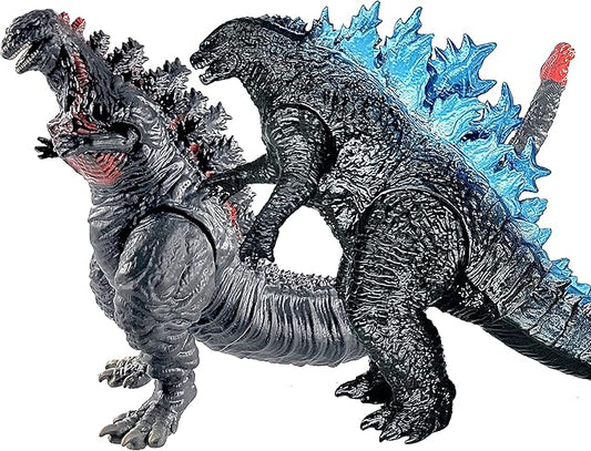 TwCare Set of 2 Dinosaur Shin Figure King of The Monsters Toys, 2021 Dragon Movable Joints Action Movie Series Soft Vinyl, Carry Bag
