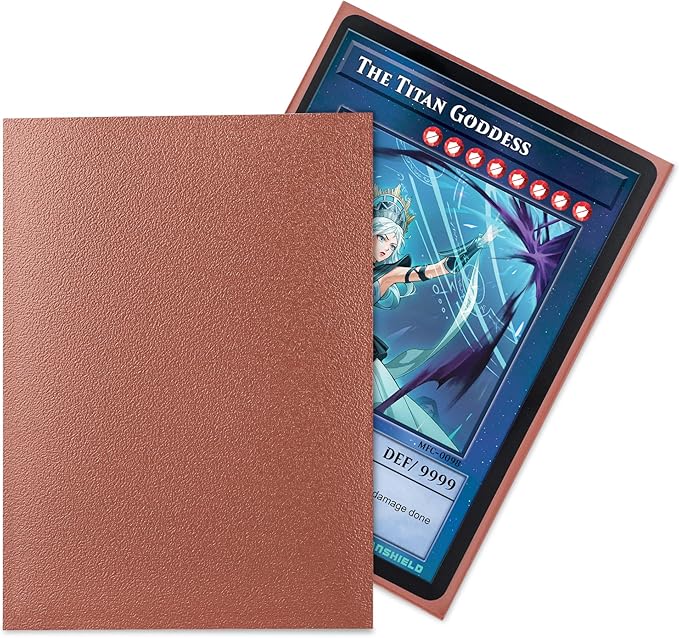 TitanShield (150 Sleeve) Colored Small Japanese Sized Trading Card Sleeves Deck Protector for Yu-Gi-Oh, Cardfight!! Vanguard & More (Copper)