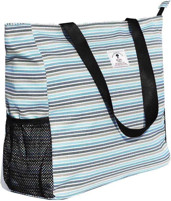 ESVAN LARGE BEACH BAG Water Resistant Lightweight 20 inch Women Oversize Tote Bag for Gym Beach Travel Pool Yoga Nurse