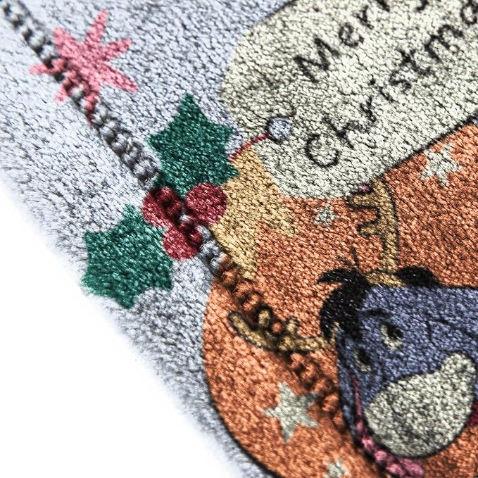 Jay Franco Kids Christmas Plush Throw Blanket – 50x70 Inches Soft & Cozy Fleece Throw for Holiday Bedroom & Couch Décor, Official Licensed Product, Blue - Winnie The Pooh