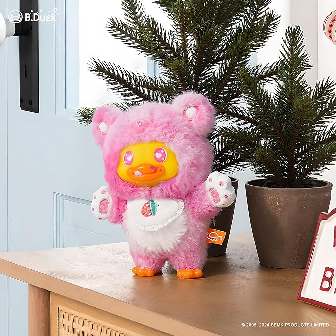 B.Duck Plush Blind Box Hugging Bear Series Cute Duck Vinyl Plush Keychain Figures, Scented Collectible Toys with Surprise Characters, Standing Design for Desk Décor, Gifts (Whole Set)