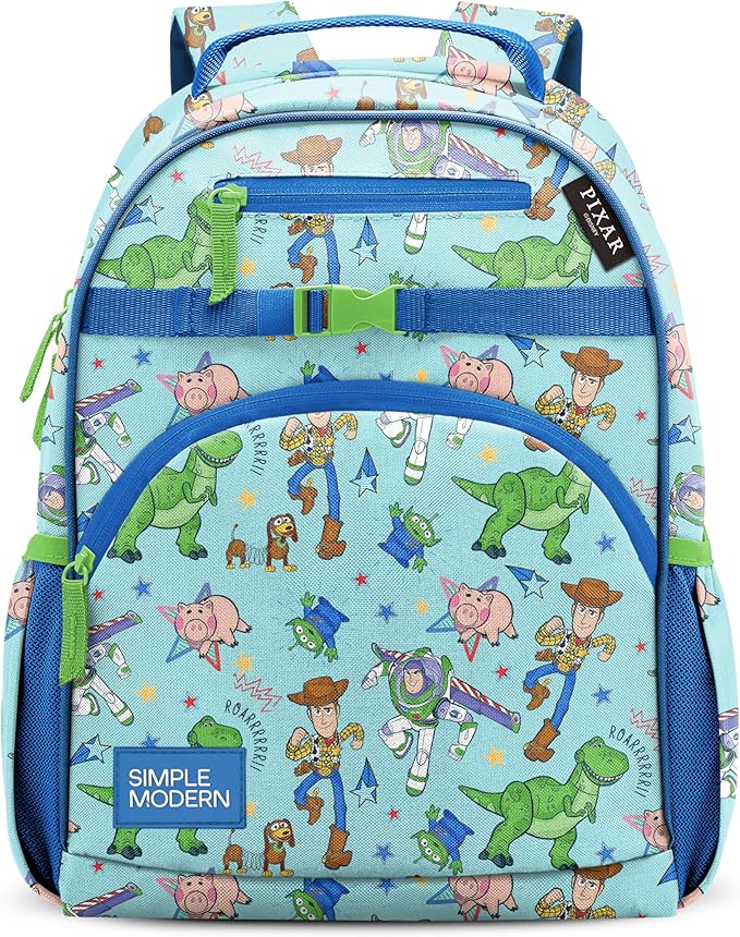 Simple Modern Large Disney Kids Backpack for School Girls and Boys | Elementary Backpack for Teen | Fletcher Collection | Kids - 16" tall | Buzz and Woody Adventures