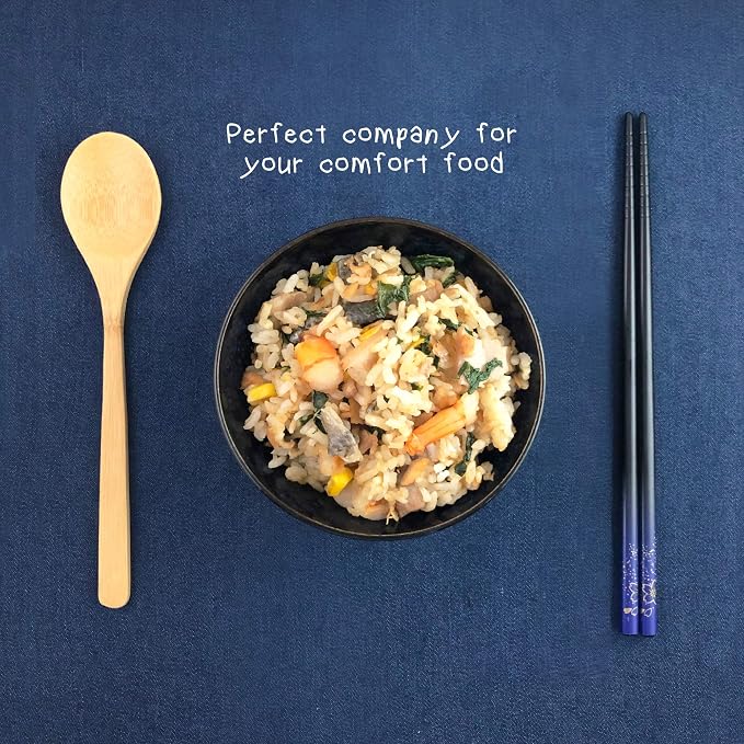 JapanBargain, 10-Piece Bamboo Dinner Spoons Set, 8-Inch Reusable Wooden Spoons for Kids, Appetizer, Dessert, Ice Cream, Yogurt, Fruit, Snack, Condiment, Eco-Friendly Flatware for Family Use