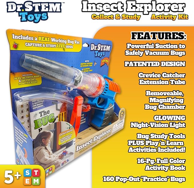 Nature Bound Bug Catcher Toy, Eco-Friendly Bug Vacuum, Catch and Release Indoor/Outdoor Play, Ages 3 to 12, Green, Complete Kit for Kids, Includes Capture Core with Magnification (Deluxe Science Kit)