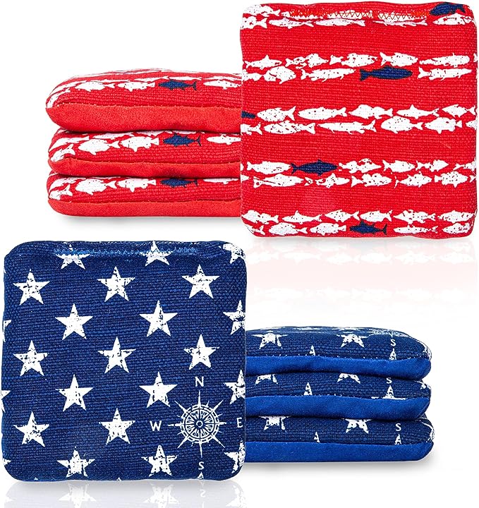 Play Platoon Pro Cornhole Bags Set of 8 - Professional Dual Sided Slick and Sticky Side Competition Corn Hole Bags - Tournament Series