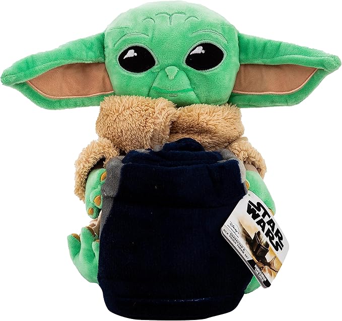Northwest Star Wars: The Mandalorian Dark Hover Character Hugger Pillow & Silk Touch Throw Blanket Set, 40" x 50"