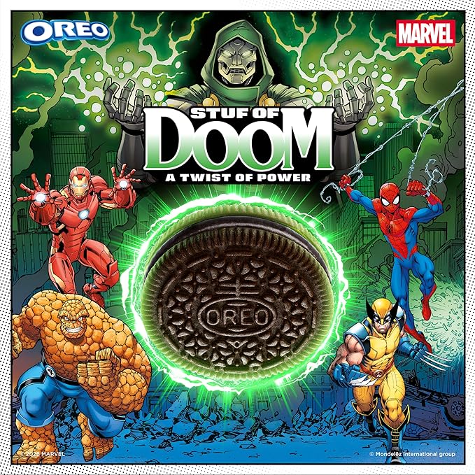 MARVEL OREO Stuf of Doom Chocolate Sandwich Cookies, Special Edition, 10.68 oz (Pack of 2)