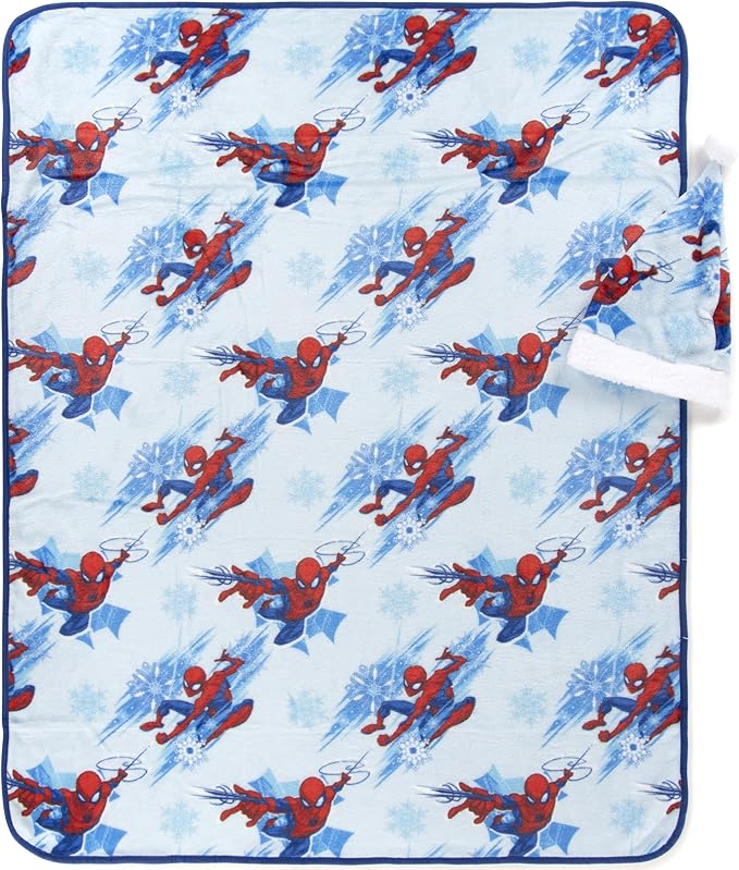 Jay Franco Santa Hat and Throw Set – 2-Piece 17" Inch Holiday Hat and 40" x 50" Inch Ultra-Soft Plush Fleece Blanket Gift Set