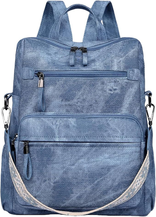 Backpack Purse for Women, Pu Leather Designer Travel Backpack, Fashion Work Ladies Shoulder Bag Handbag